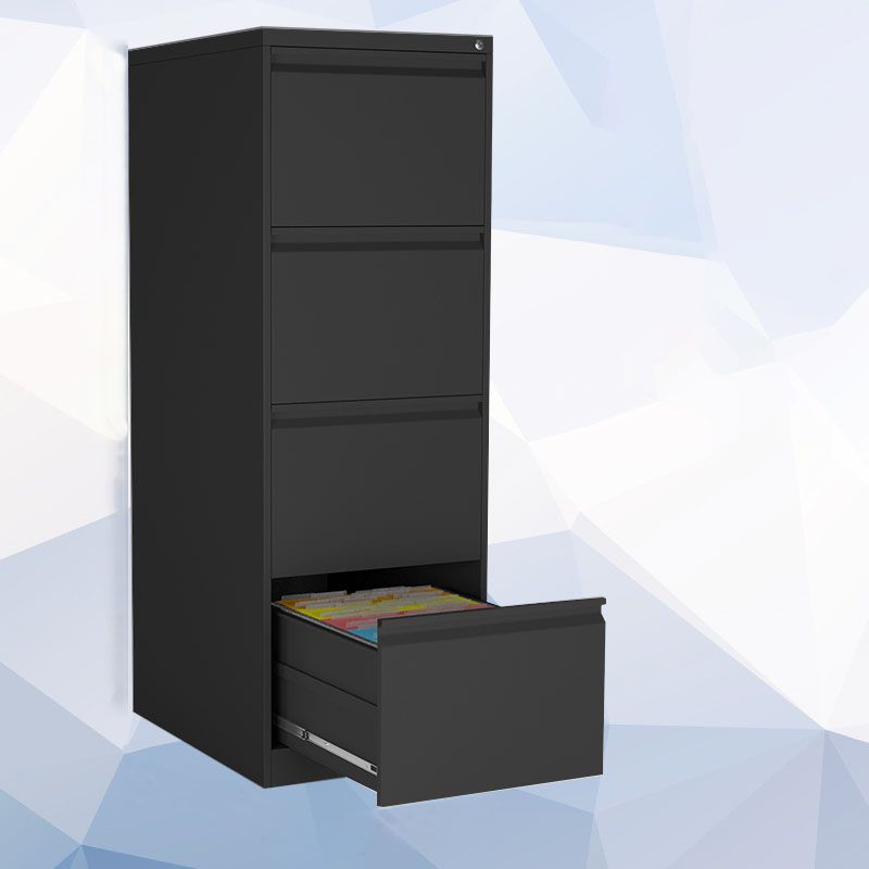 Contemporary File Cabinet Metal Frame Vertical File Cabinet with Lock Office