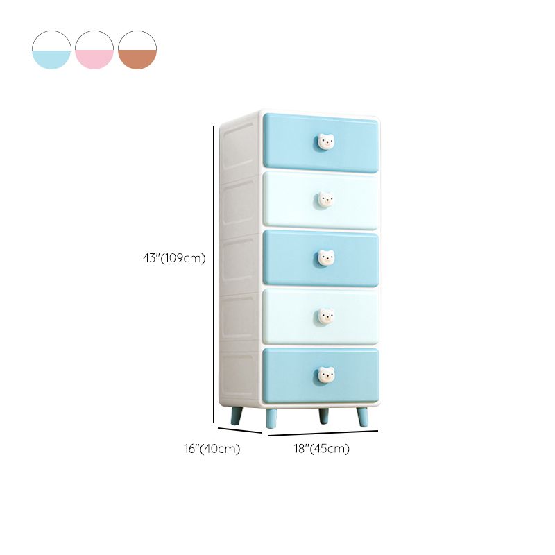 5-drawer Bedroom Armoire Contemporary Plastic Armoire Closet