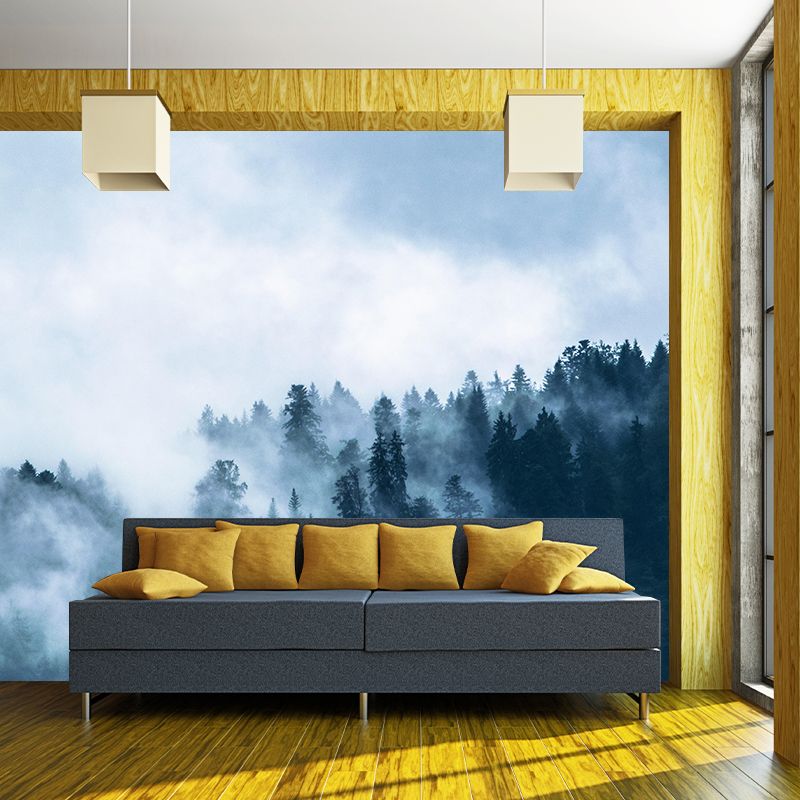 Environmental Wall Mural Photography Stain Resistant Living Room Forest Mural