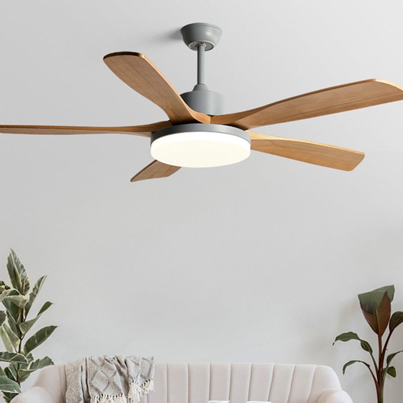 Nordic Ceiling Fan Light Fixture Wooden Ceiling Lamp for Bedroom