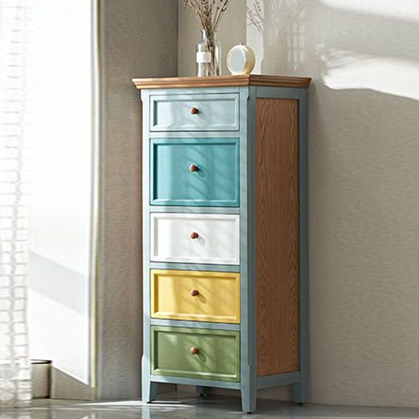Wooden Storage Chest American Traditional Style Storage Chest Dresser with Drawers