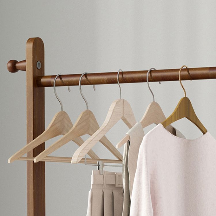 Solid Wood Coat Rack Hooks Hanging Rail Entryway Coat Hanger