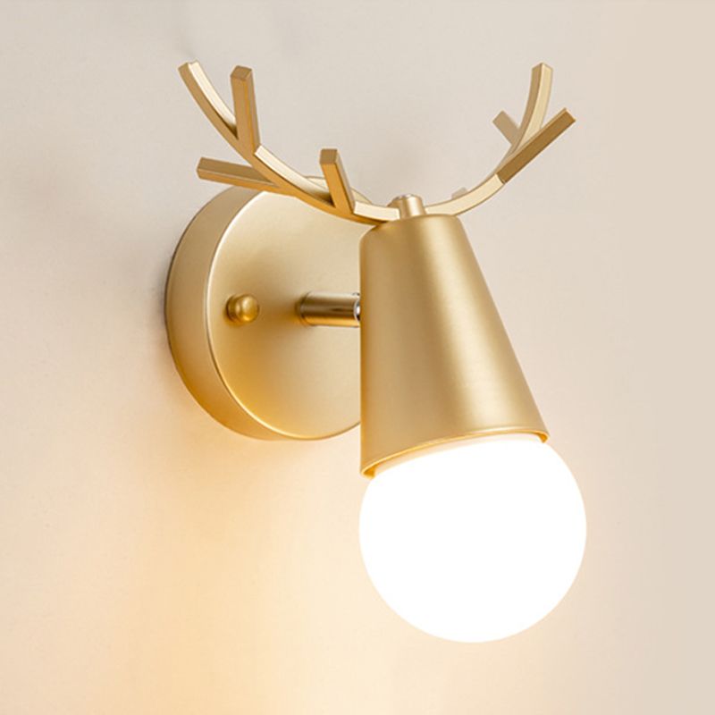 Unique Shape Wall Light Fixture Modern Wall Mounted Lighting in Gold