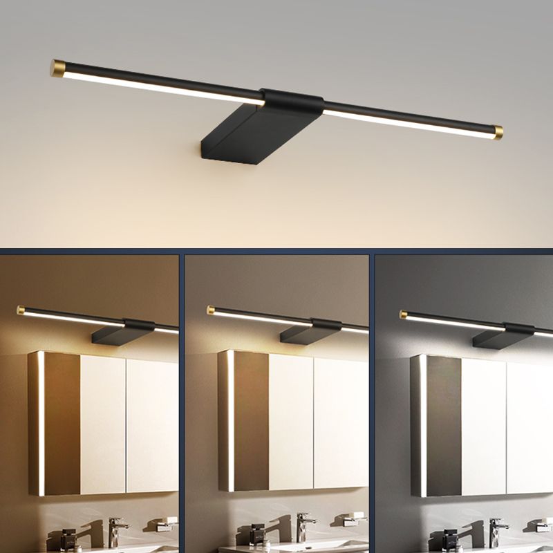 Linear Shade 1-Light Wall Sconce Modern Simple Style Mirror Wall Lighting