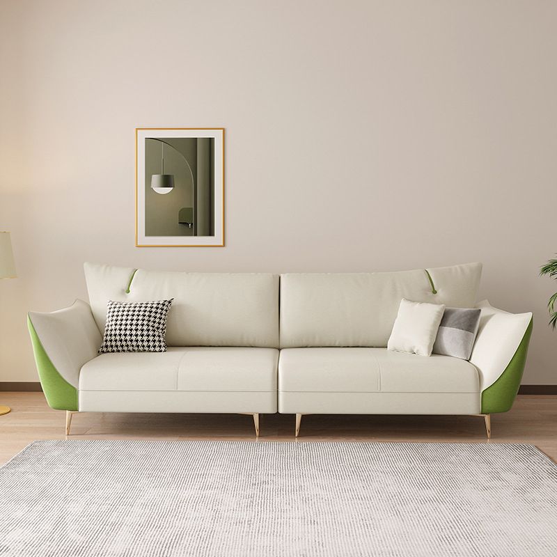 Scandinavian Beige Upholstery Sofa for Apartment and Living Room