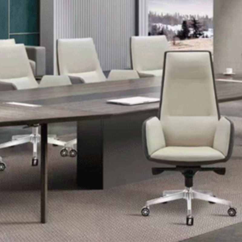 Armless Office Chair Conference Chair with Wheels for Office