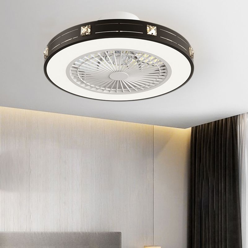 Contemporary Round LED Fan Light Simplicity Flush Mount Ceiling Light for Living Room