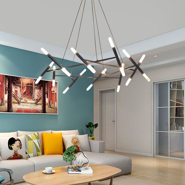 Asymmetrical Metal Chandelier Pendant Light Nordic Style Pendant Lighting Fixture