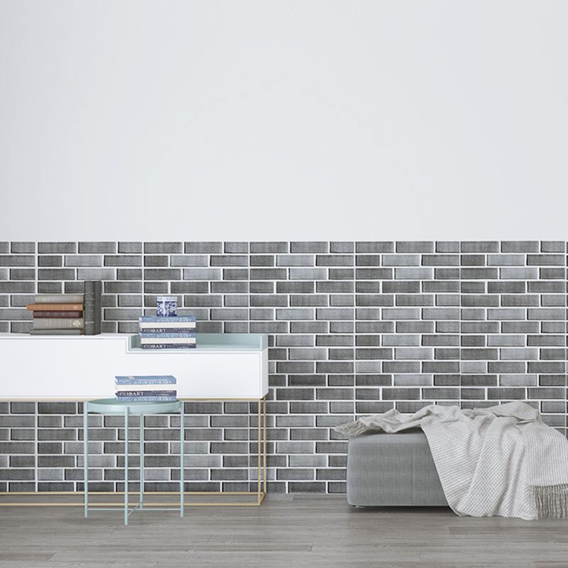 Modern Wall Panel Peel and Stick Brick Print Waterproof Wall Paneling