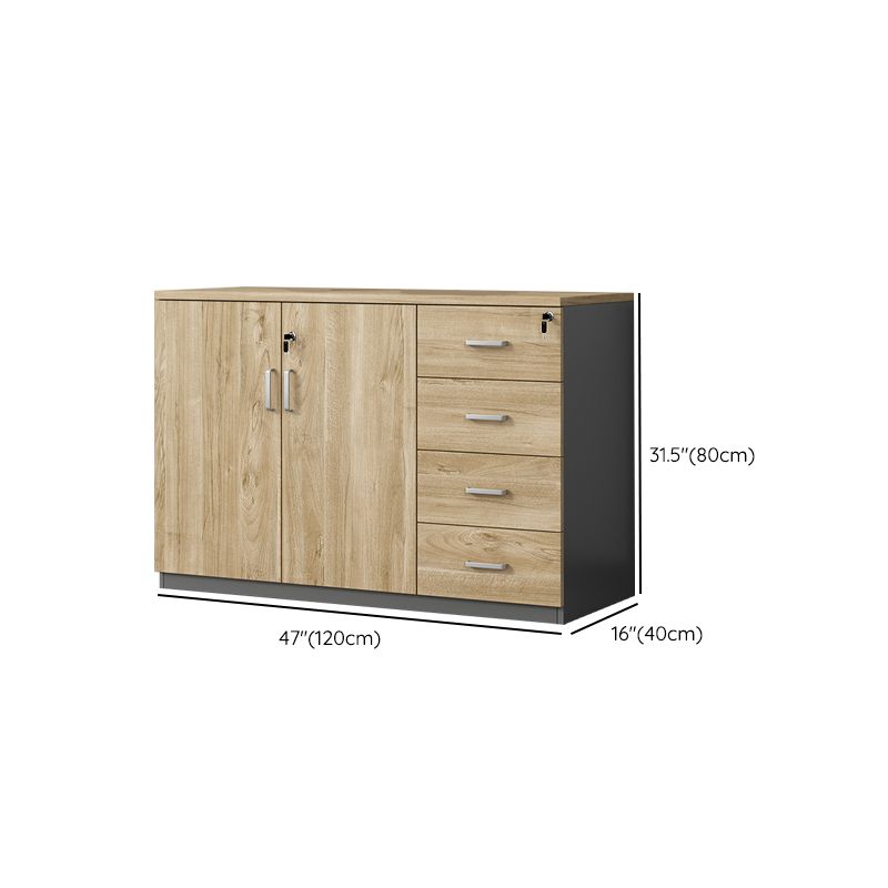 Contemporary Lateral Filing Cabinet Engineered Wood File Cabinet    with Storage