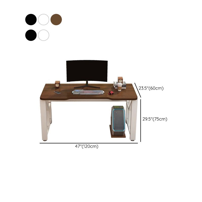 Modern Gaming Desk Antique Finish Wooden Writing Desk with Metal Legs