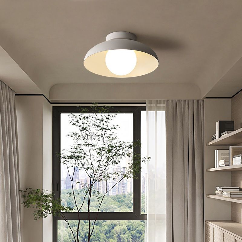 Nordic Ceiling Lighting Dome Flush Mount with Metal for Corridor