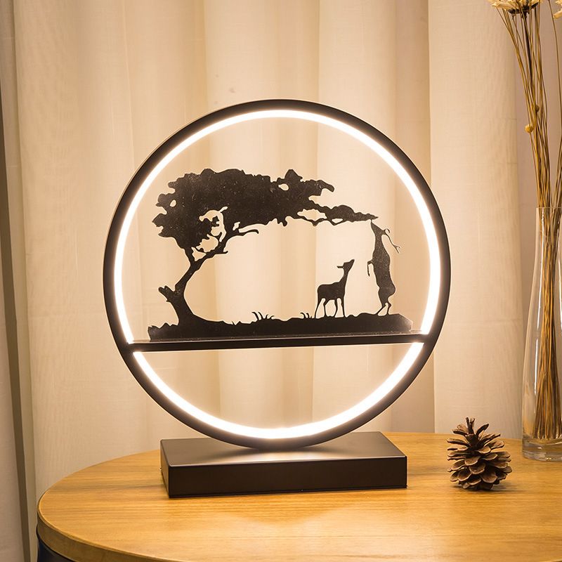 Modern Metal Table Lamp 1-Light LED Desk Lamp for Living Room
