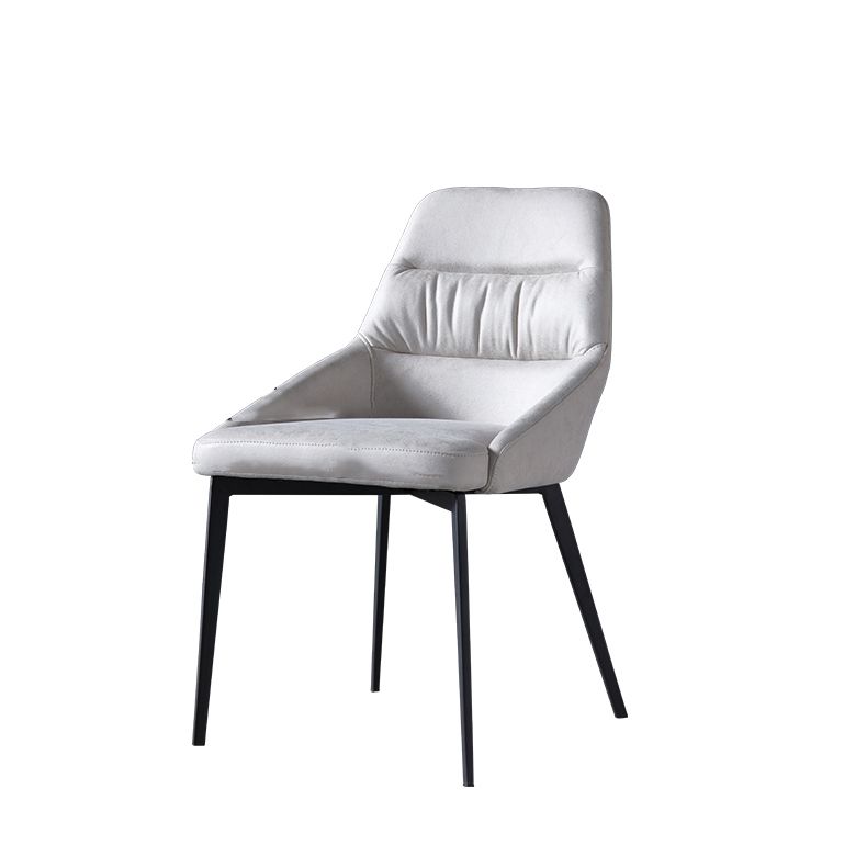 Minimalist Design Arm Solid Back Side Chairs  Upholstered Side Chair