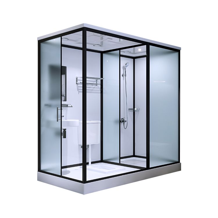 Modern Rectangular Sliding Shower Enclosure Framed Shower Enclosure with Tempered Glass