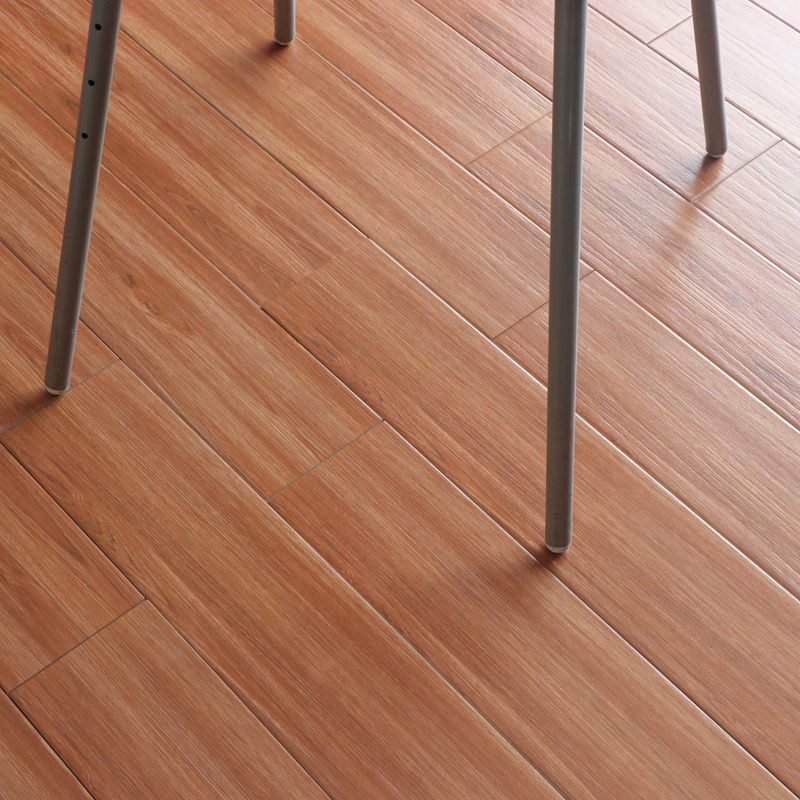 Indoor Rectangle Floor Tile Straight Edge Wood Pattern Floor Tile