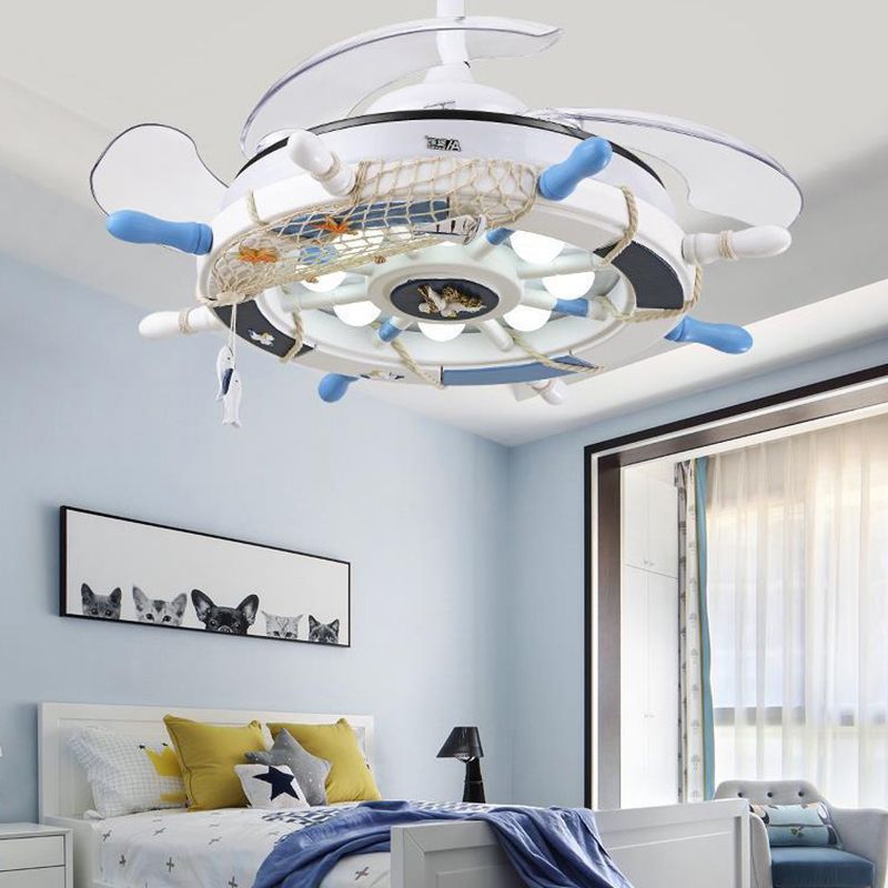 Éclairage de ventilateur de plafond moderne Style de style en métal pour enfants plafond Light