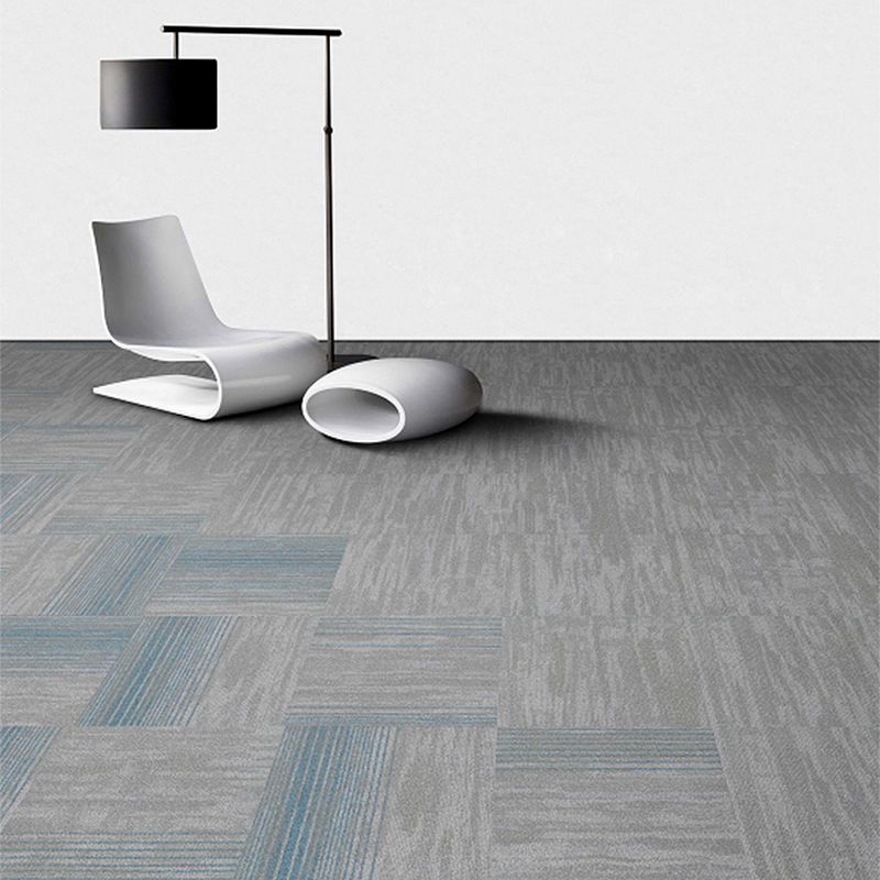 Carpet Tile Non-Skid Fade Resistant Solid Color Loose Lay Carpet Tiles Bedroom