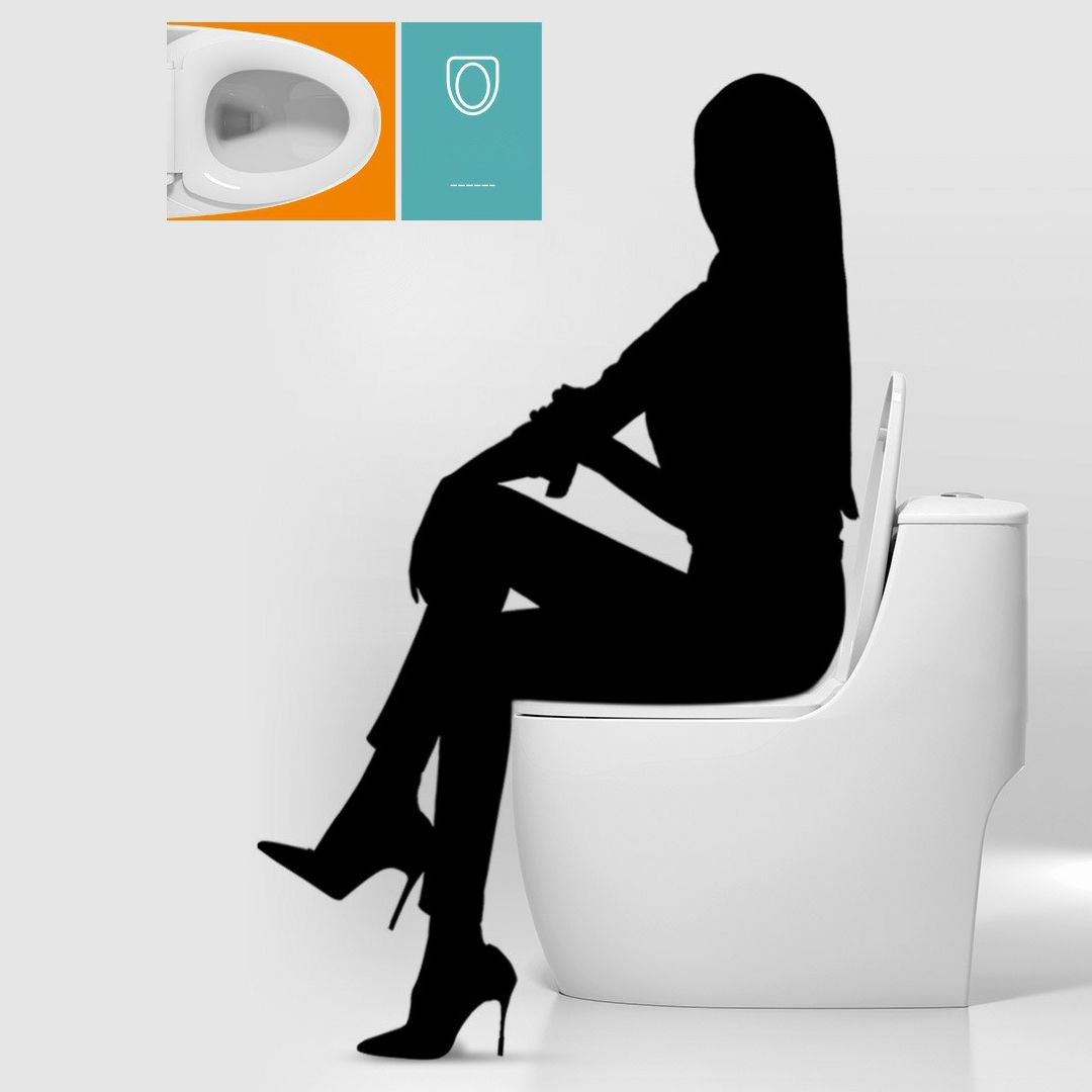 Modern Toilet Floor Mounted One Piece Skirted Urine Toilet with Toilet Seat