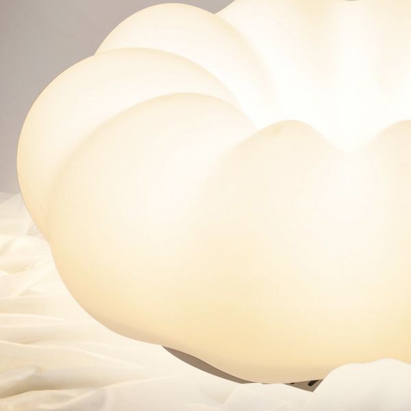 White Acrylic LED Ceiling Light in Modern Simplicity Cloud Shape Flush Mount for Bedroom