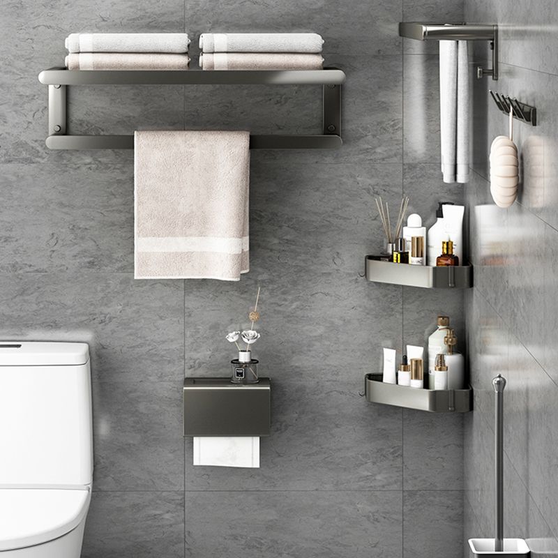 Matte Gray Bathroom Hardware Set Modern Bathroom Accessory Kit