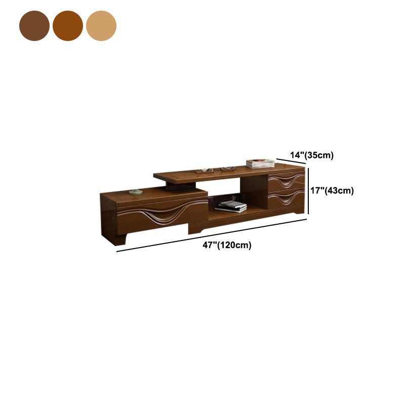 Engineered Wood TV Media Console Traditional TV Media Stand with Drawers