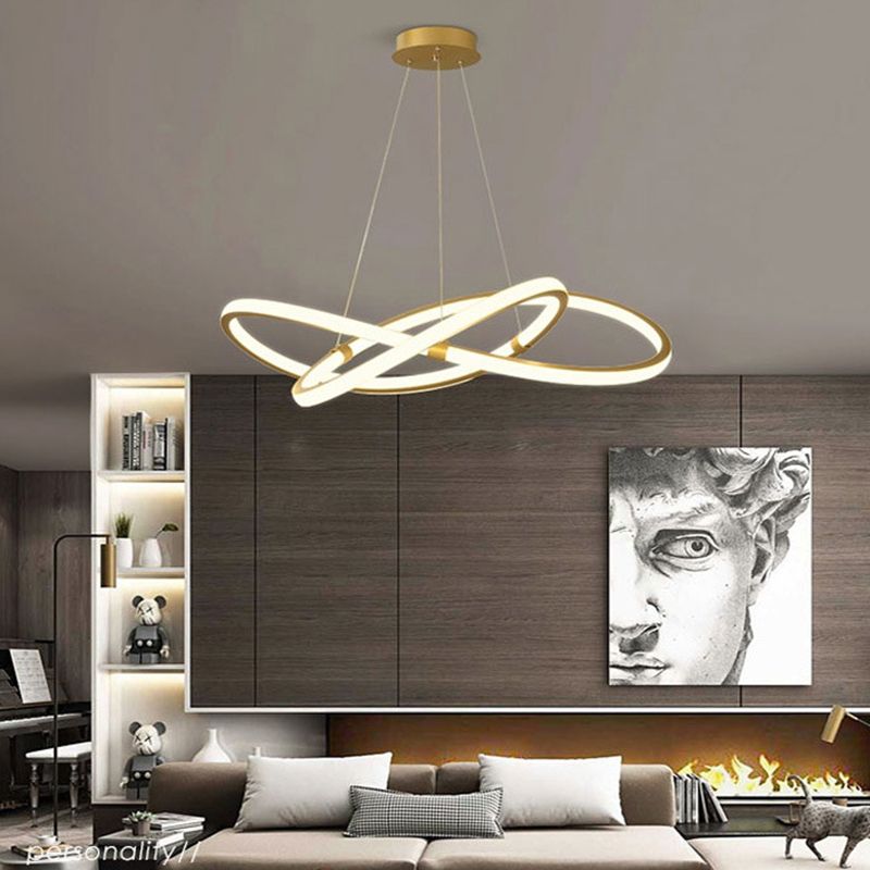 Strip Chandelier Light Fixture Designer Modern Simplicity Metal Pendant Lighting for Restaurant