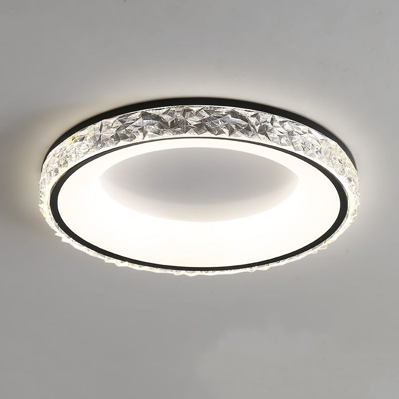 Single White/Black Flush Mount Lighting Circle LED Ceiling Light