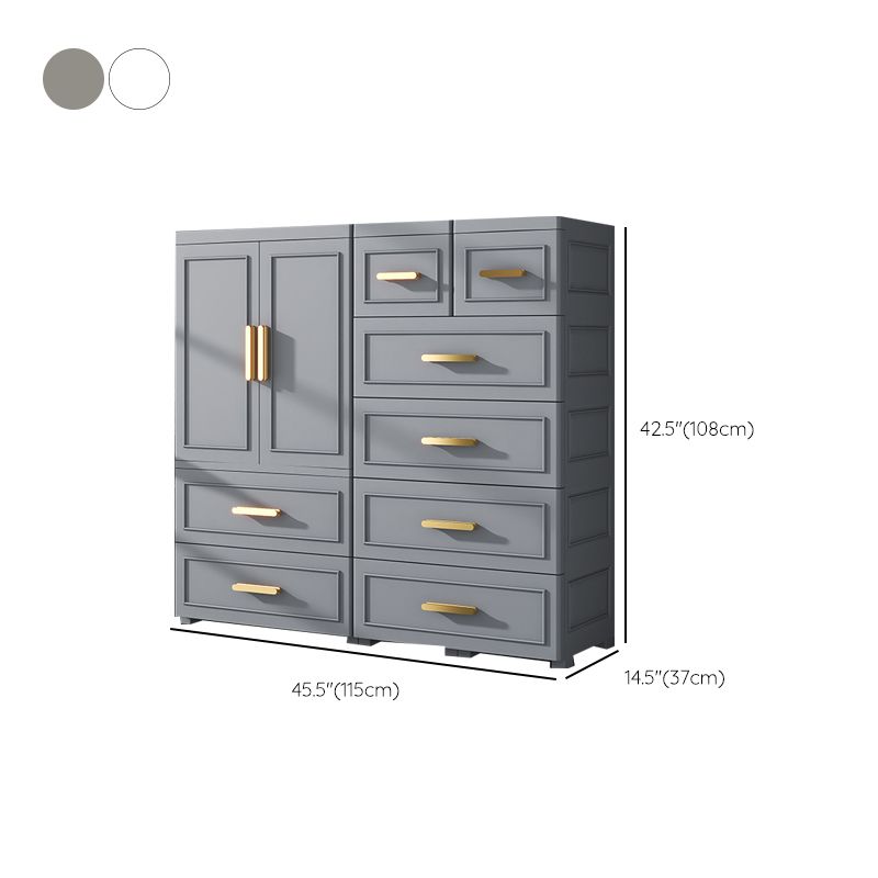 Contemporary Wardrobe Armoire Plastic Bedroom Armoire for Home