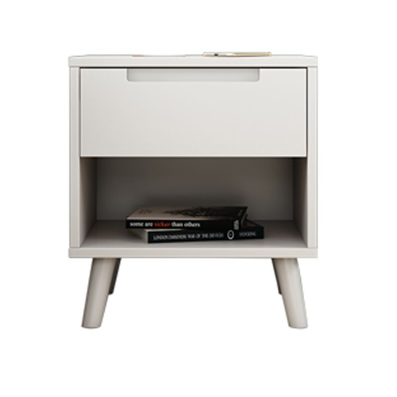 Wooden Bedside Cabinet Modern Minimalist Open Bedside Table with Legs