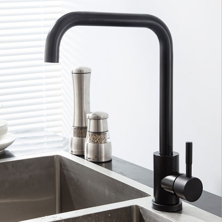 Traditional 1-Handle Faucets Stainless Steel Standard Kitchen Faucets