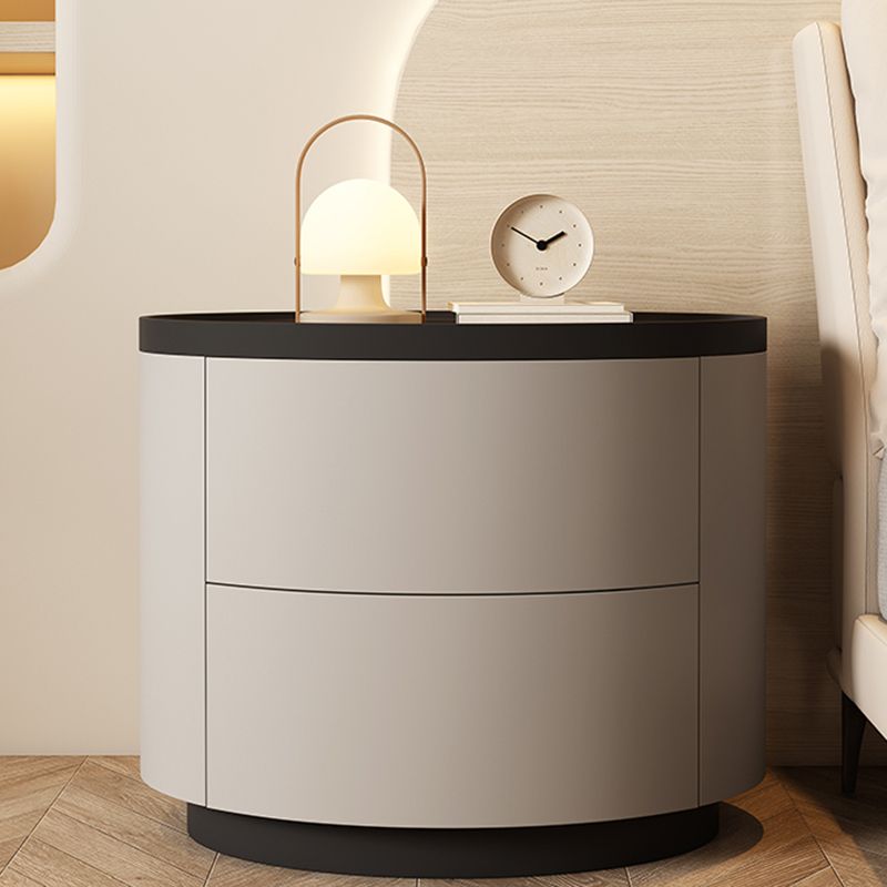 Modern Bed Nightstand Faux Wood Accent Table Nightstand for Bedroom