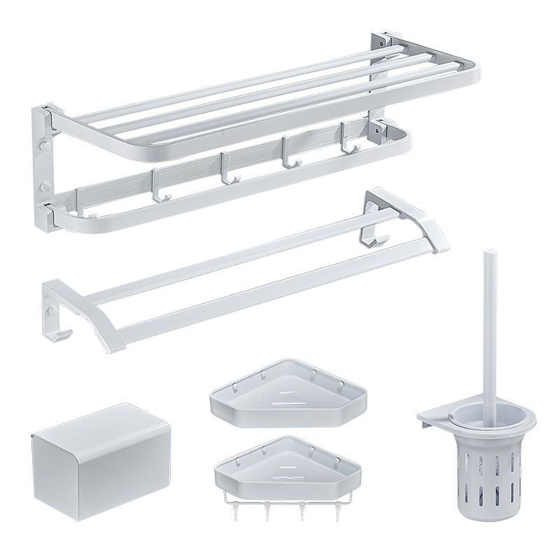 Modern Bathroom Accessory Kit Towel Bar Bath Shelf White Bathroom Accessory Set