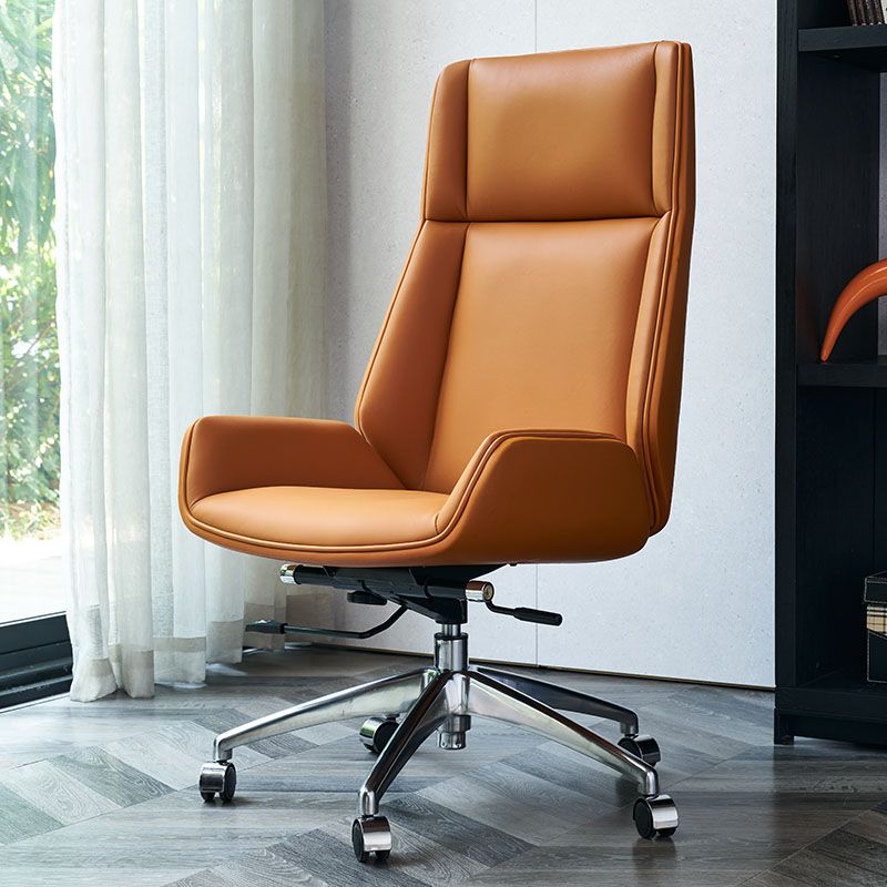 Contemporary Executive Ofiice Chair with Chrome Frame Armless Computer Desk Chair