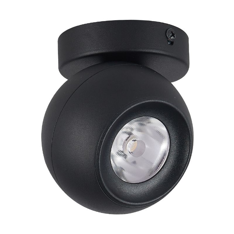 Modern Metal Flush Mount Ball Shape Ceiling Light with Acrylic Shade for Living Room