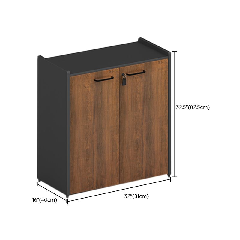 Industrial File Cabinet Wood Frame Vertical File Cabinet with Key Lock