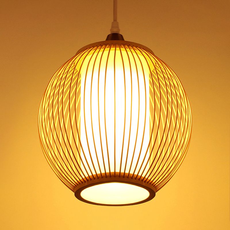 Cinese 1 Luce a ciondolo testa BEIGE LANGE LIGHIO CHE APPLICO LUCE CON NAME DI BAMBOO