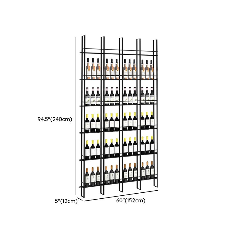 Modern Floor Wine Bottle & Glass Rack Metal Wine Rack with Wine Storage