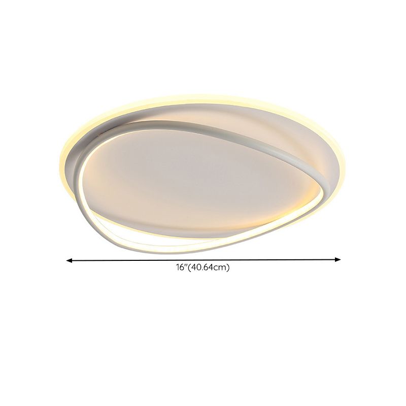 LED Ceiling Light Modern Style Ceiling Mount Light with Silica Gel Shade for Bedroom