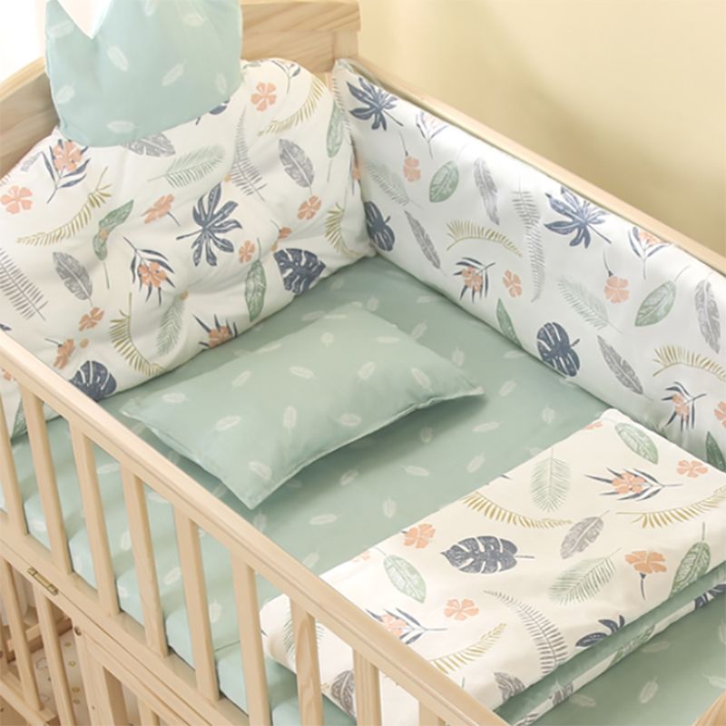 Farmhouse / Country Wood Washed Natural with Adjustable Height Baby Crib