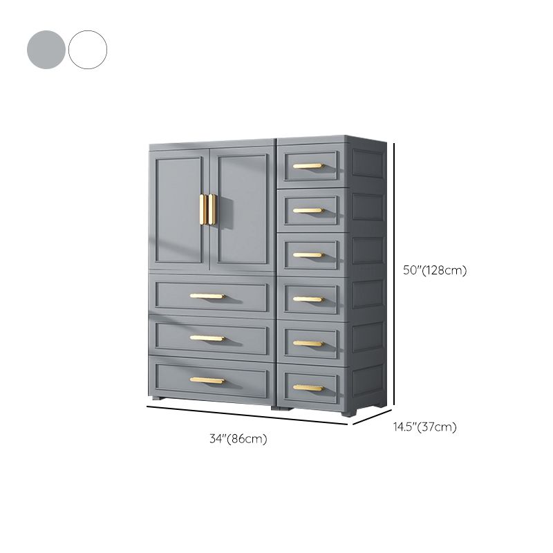 Contemporary Bedroom Armoire with Drawer Plastic Armoire Cabinet