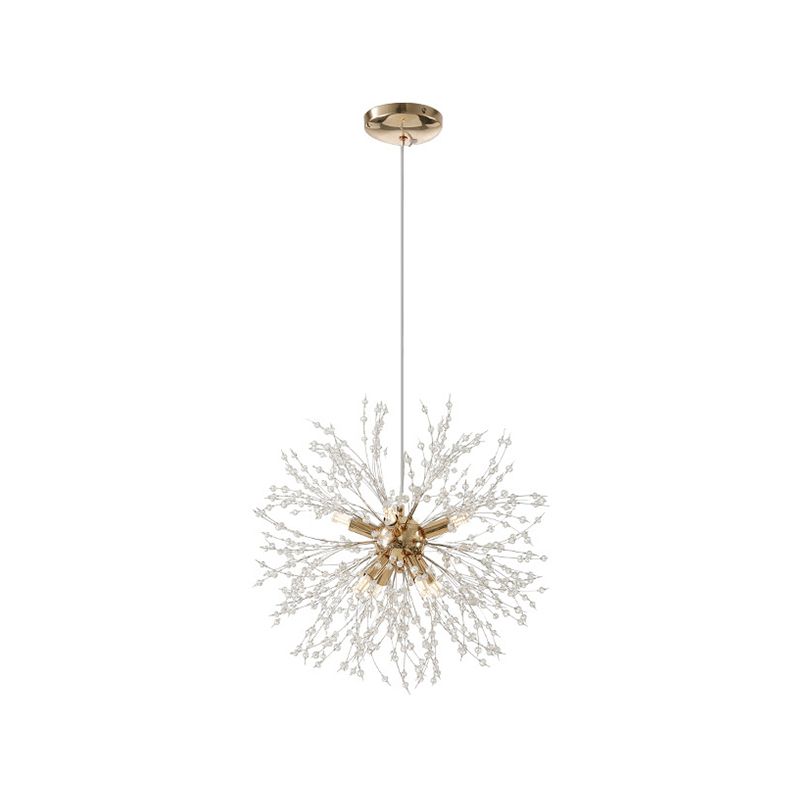 Globe Chandelier Nordic Style Fireflies Chandelier Light with Crystal for Living Room