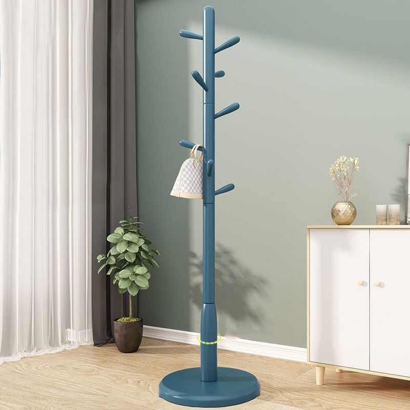 Contemporary Hall Tree with Hooks Hall Stand in Engineered Wood Coat Rack