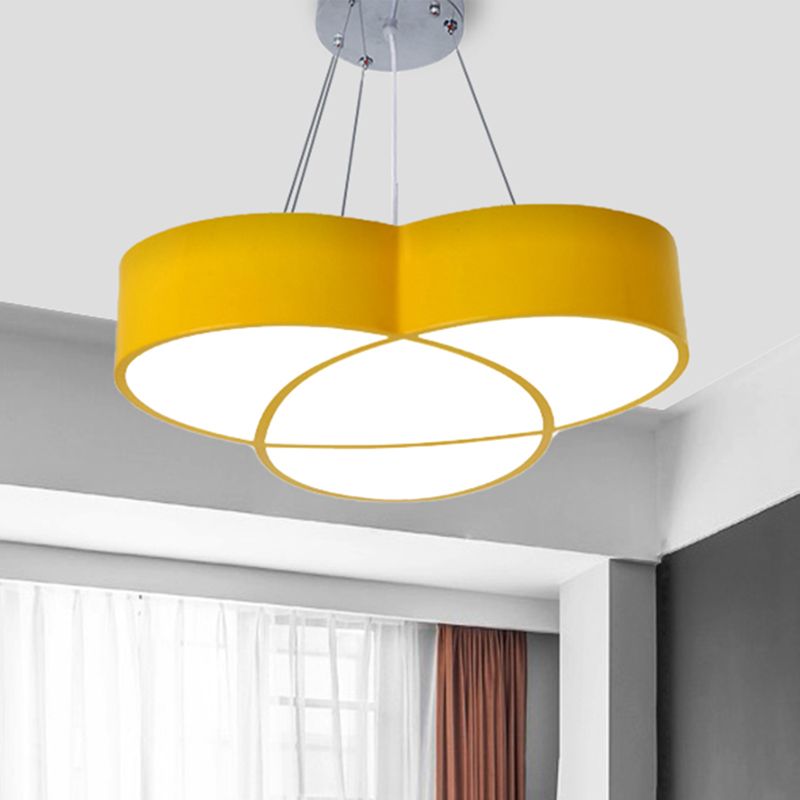 Flower Shape Pendant Light Creative Metal & Acrylic Pendant Lamp for Nursing Room