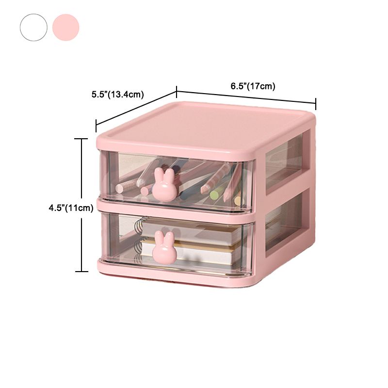 Plastic File Cabinet Modern Transparent Rabbit Drawers Vertical File Cabinet