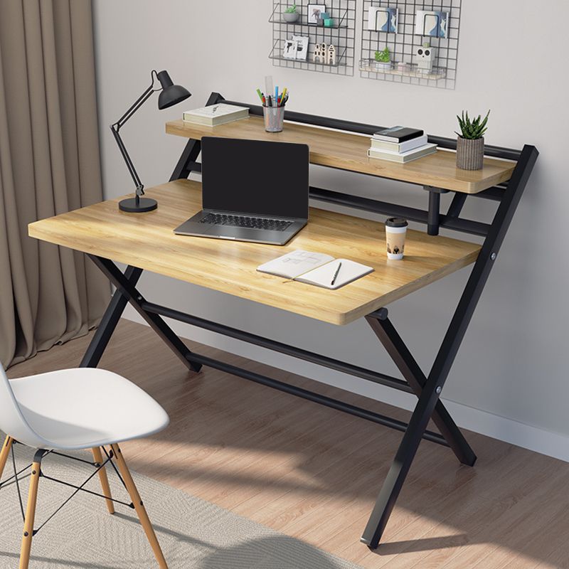 Modern Folding Writing Desk Trestle Base Dormitory Office Desk