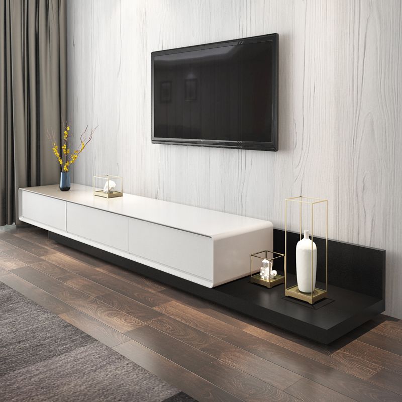 Contemporary Media Console TV Stand 3 Drawers TV Media Console