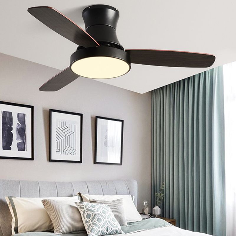 Contemporary Ceiling Fan Light Fixture Colorful LED Ceiling Lamp for Bedroom