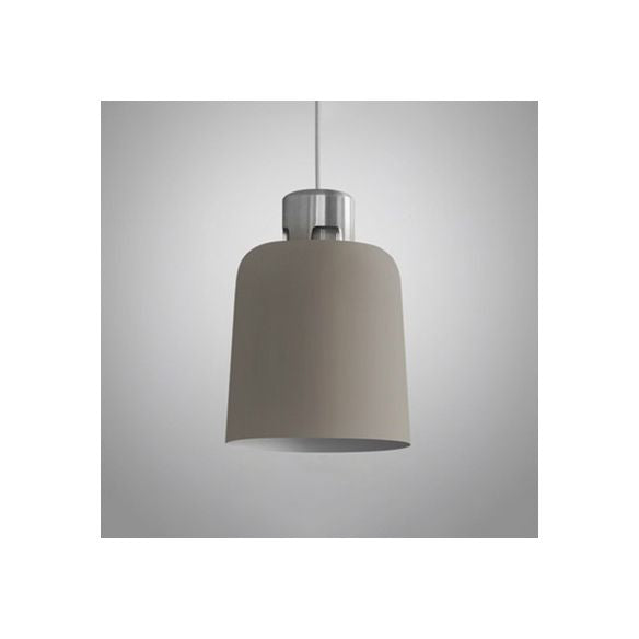 Bucket Shade Dining Room Pendant Lamp One Bulb 9"/10"/11.5"/14" Wide Simple Ceiling Pendant Light in Gray