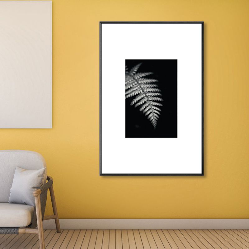 Retro Style Photo Botanics Canvas Dark Color Textured Wall Art Print for Living Room